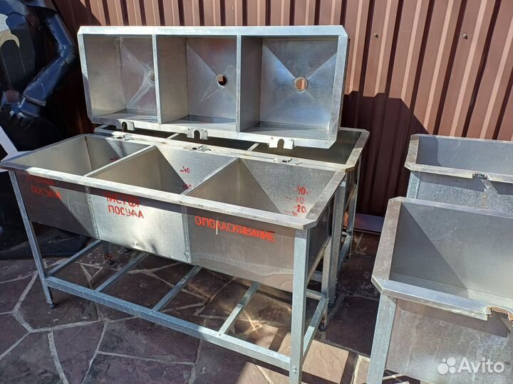 Мойки 3-секционные, 1-секц б/у