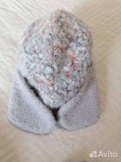 Шапка ушанка женская и косынка на шею