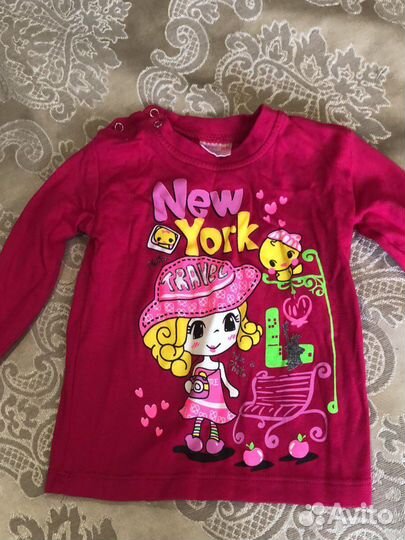 Футболка с длинным рукавом для девочки