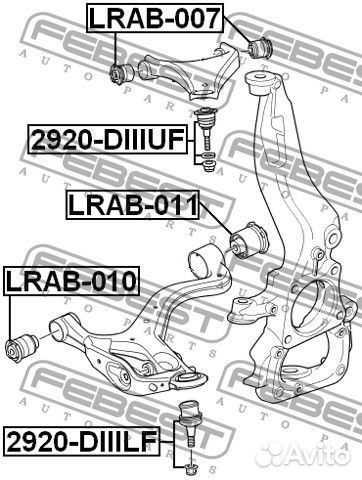 Сайлентблок переднего нижнего рычага (гидравлическ