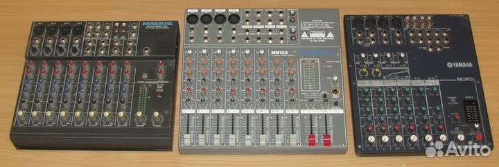Микшерные пульты Yamaha Phonic Mackie Микшер 3шт