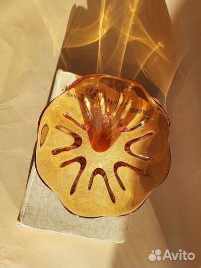 Конфетница / сухарница цветное стекло СССР ретро