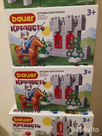 Конструктор bauer (крепость) 6 коробок.цена за все
