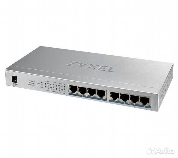 Коммутатор Zyxel GS1008HP-EU0101F неуправляемый