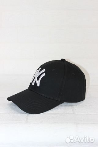 Бейсболка черная/белая