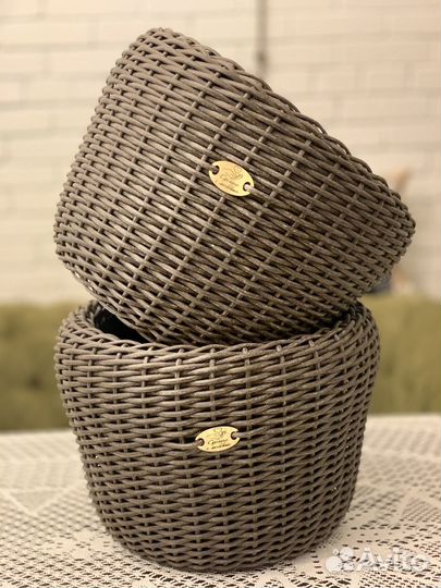 Кашпо из ротанга