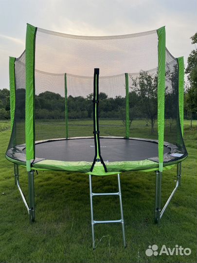 Батут FunFit 8 FT 252 см PRO зеленый