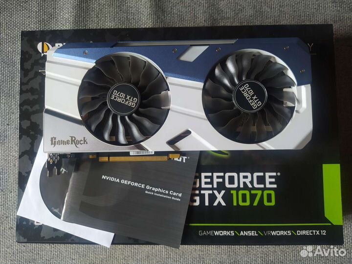 GTX 1070 8gb Palit GameRock, в идеале, комплект