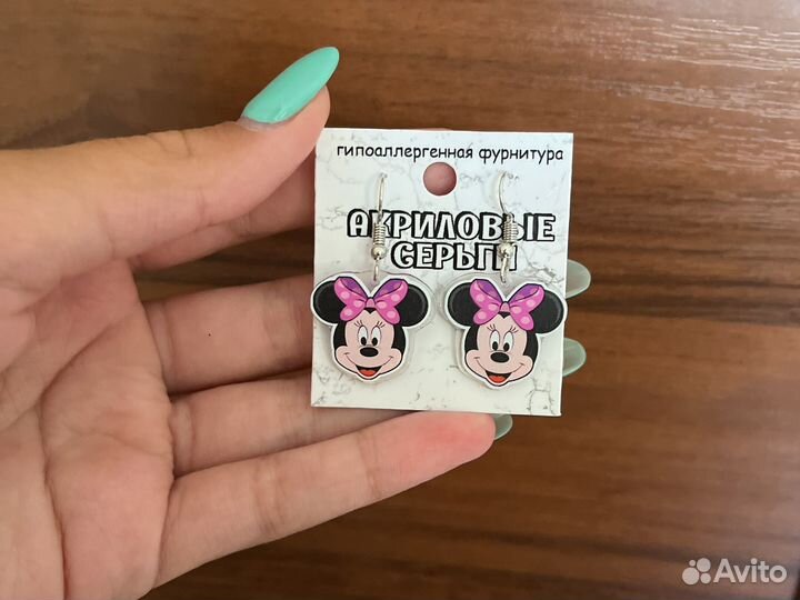 Сережки с мини маусом
