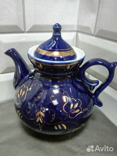 Чайник заварочный СССР гжель