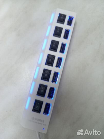 Usb Hub 7 слотов с переключением