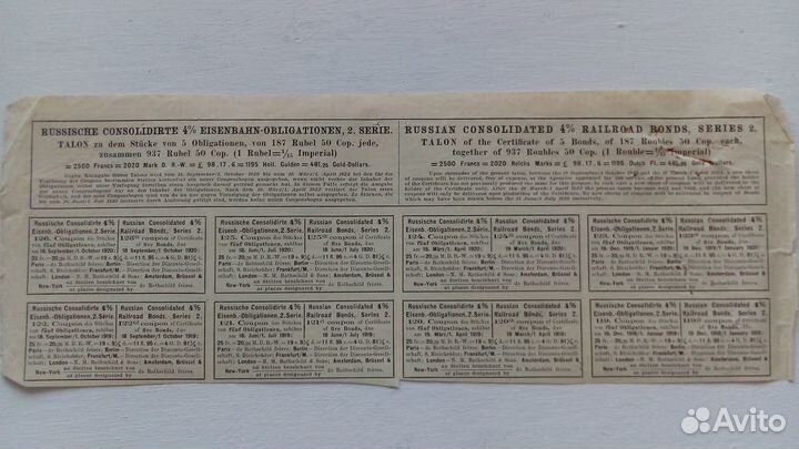 Царская облигация 1889 года