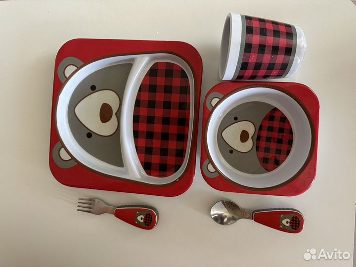 Skip hop посуда стакан вилка ложка тарелки