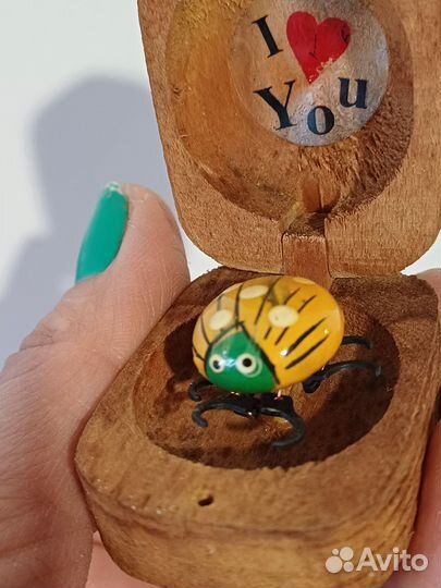 Жук в деревянной коробке из 90х
