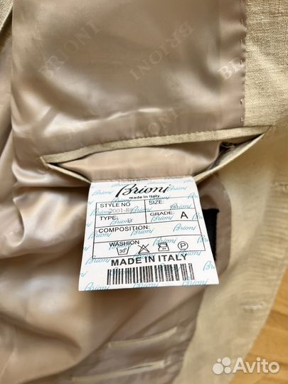 Льняной мужской пиджак brioni