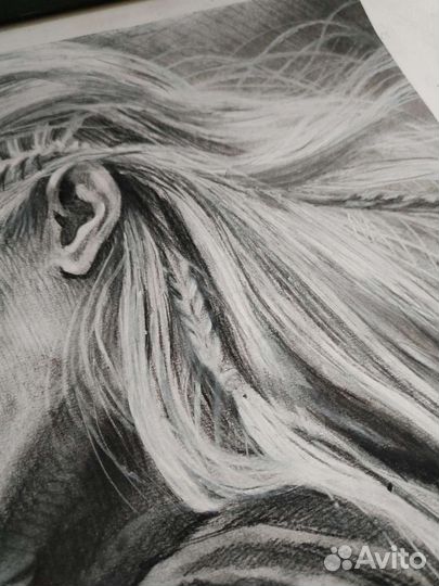 Картина на заказ (уголь/акрил)