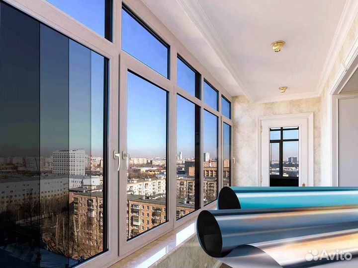 Ремонт окон, стеклопакет триплекс RAL4517