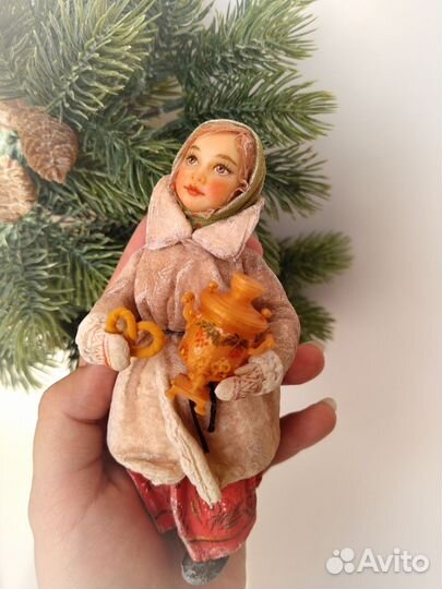 Ватные елочные игрушки