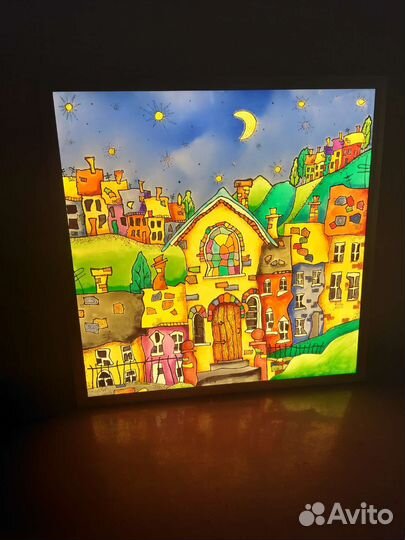 Витражная картина (светильник)