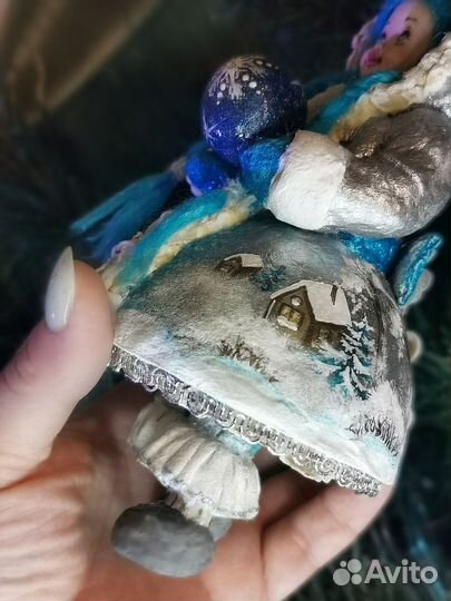 Ватные елочные игрушки