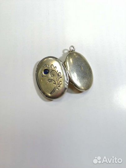 Кулон локет, серебро 875 проба