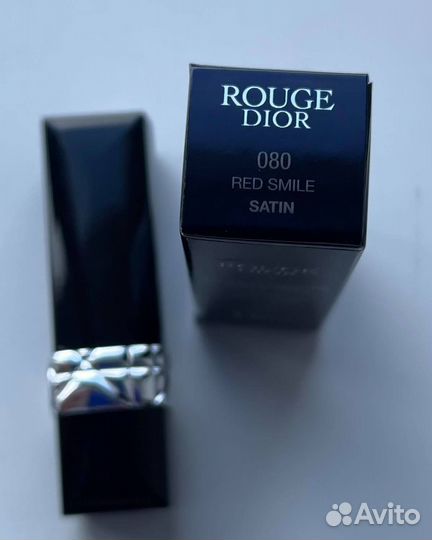 Dior помада миниатюра 080 red smile satin