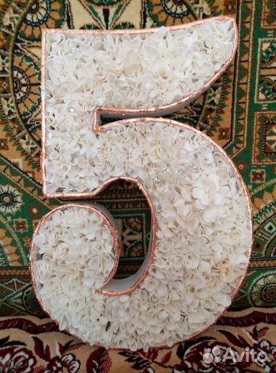 Цифра 5 с подсветкой