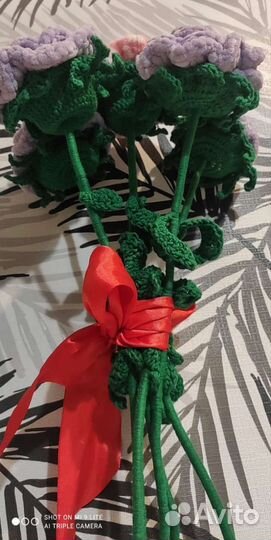 Цветы. вязаны букет