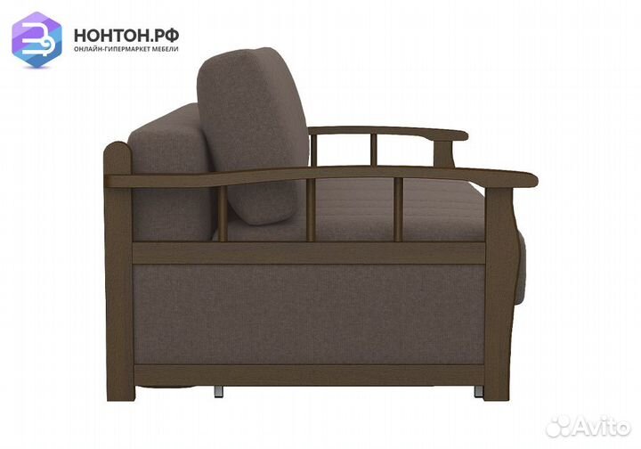Диван еврокнижка шагающая Барон коричневый