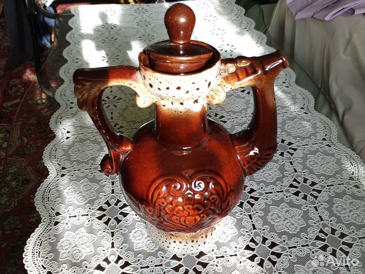 Цветной хрусталь, винтаж термос, керамика (СССР)