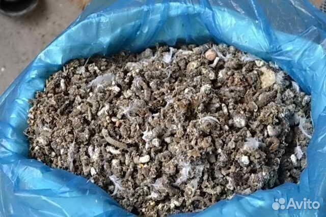 Куриный помет в мешках