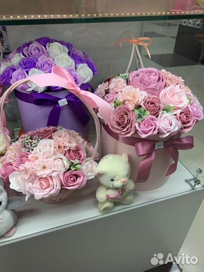 Букет цветы из мыла мыльные розы