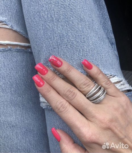Серебряное кольцо с фианитами