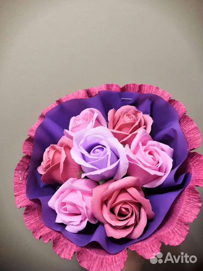 Букет из мыльных роз