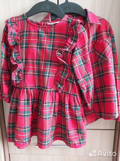 Комплект платье 98 и рубашка 110