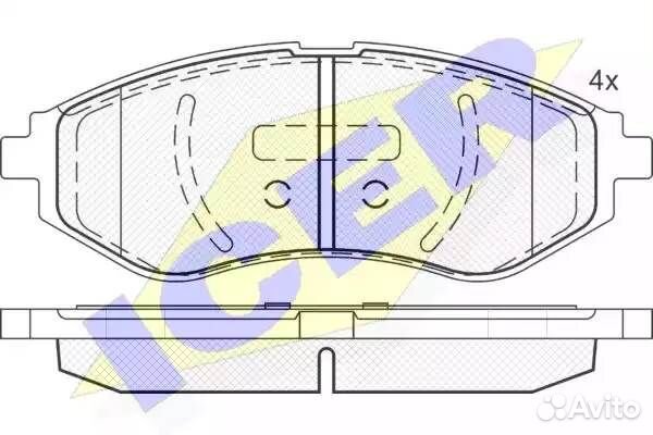 Колодки передние chevrolet aveo 06-больше чем/kalo
