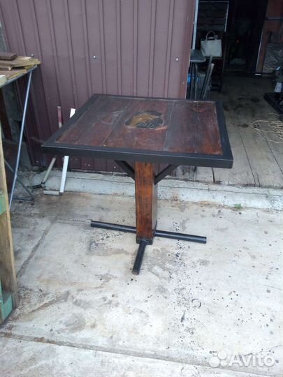 Стол (металл, дерево, картинка 60 хх)
