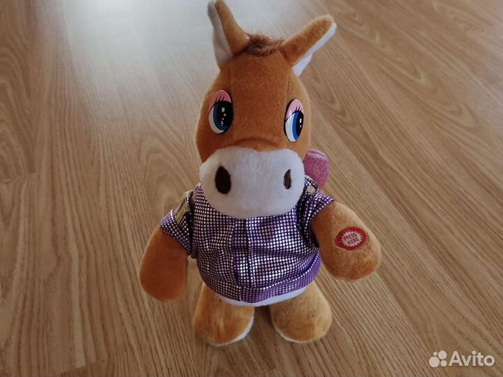 Музыкальная мягкая игрушка ослик игрушка лошадь