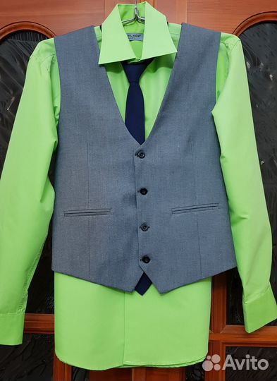 Пиджак + жилет + рубашка для мальчика р. 170