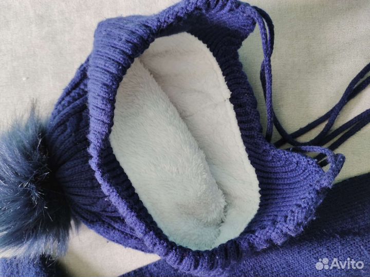 Шапка и шарф для мальчика зима