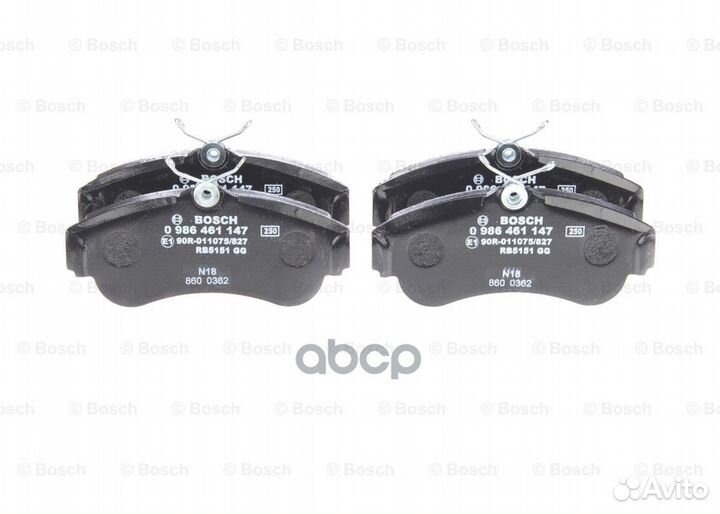 Колодки тормозные дисковые перед 0986461147