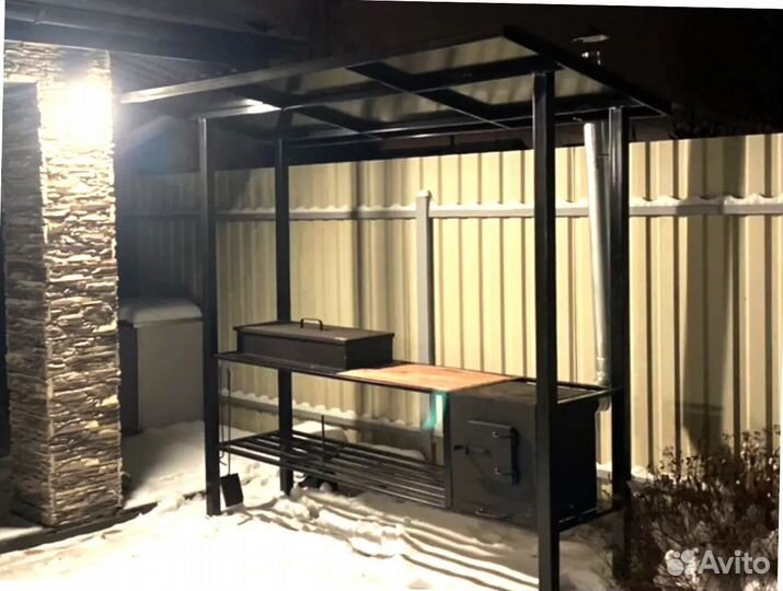 Мангал С печкой под казан