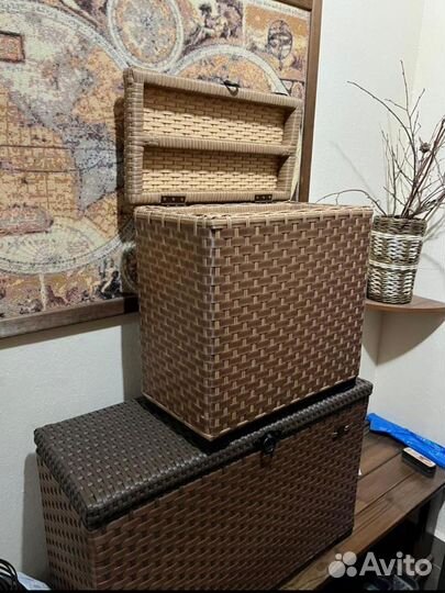 Корзина плетеная из ротанга
