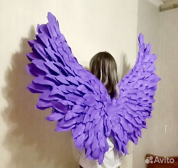 Крылья ангела фиолетовые
