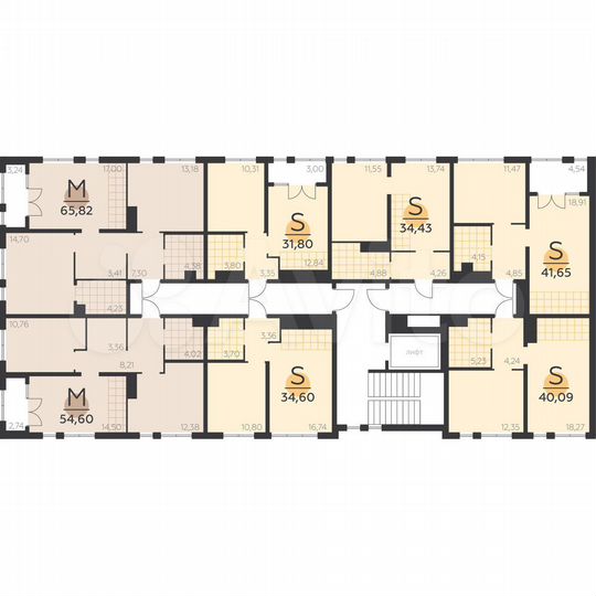 1-к. квартира, 34,6 м², 4/5 эт.