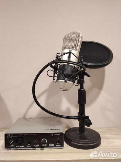 Микрофон студийный behringer b1 и steinberg ur12