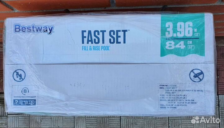 Нoвыe Бассейн Bestway Fast Set 396х84 см