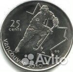 25центов Канада Ванкувер-фристайл, хоккей, биатлон