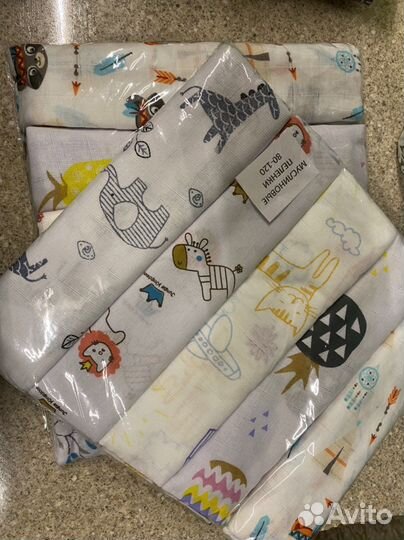 Муслиновые пеленки новые