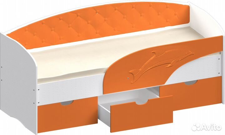 Детская кровать с ящиками